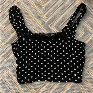 polka dot crop top
